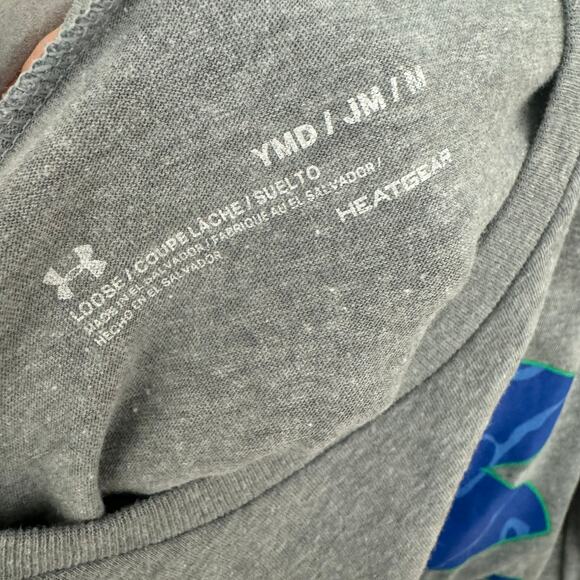 Under Armour Long Sleeve Tee in Gray/Blue - Picture 5 of 5